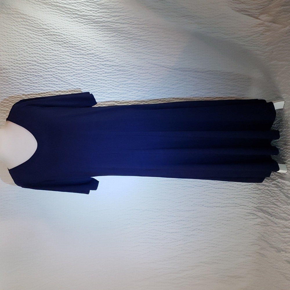 NWOT Dark Blue Dress Maxi Dress Stretchy Spandex (C)